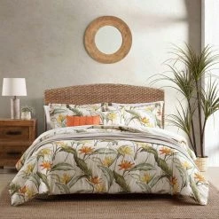 Wholesale 🌟 Birds Of Paradise 5-Piece Beige Cotton Full/Queen Bonus Comforter Set by Tommy Bahama 😍