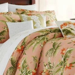 Cheap 🎁 Siesta Key 4-Piece Cantaloupe Orange Botanical Cotton California King Comforter Set by Tommy Bahama 👍 -Harper Lane Sales tommy bahama bedding sets ushsa31091989 40 1000