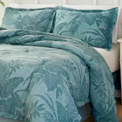 Buy ⌛ Blue Abalone 4-Piece Blue Botanical Cotton King Comforter Set by Tommy Bahama 🛒 -Harper Lane Sales tommy bahama bedding sets ushsa31145006 1f 1000