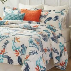Best deal 🔔 Birds Eye View 4-Piece Blue Botanical Cotton Queen Comforter Set by Tommy Bahama ✨ -Harper Lane Sales tommy bahama bedding sets ushsa31145083 31 1000