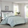 Top 10 😀 Clearwater Cay 3-Piece Blue Striped Seersucker Cotton King Comforter Set by Tommy Bahama 🛒