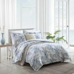 Budget โ Bakers Bluff 3-Piece Blue Botanical Cotton Queen Comforter Set by Tommy Bahama ๐