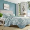 Best Sale 🧨 Laguna Beach 3-Piece Green Floral Cotton King Quilt Set by Tommy Bahama 🥰
