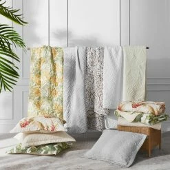 Brand new 😀 Fiesta Palms 3-Piece Green Floral Cotton Full/Queen Quilt Set by Tommy Bahama 🤩 -Harper Lane Sales tommy bahama bedding sets ushsa91161385 1f 1000