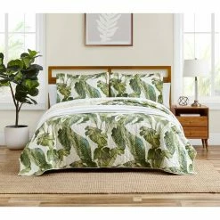 Brand new 😀 Fiesta Palms 3-Piece Green Floral Cotton Full/Queen Quilt Set by Tommy Bahama 🤩 -Harper Lane Sales tommy bahama bedding sets ushsa91161385 44 1000