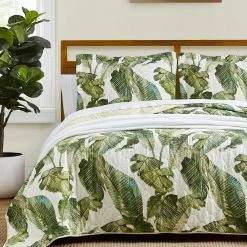 Brand new 😀 Fiesta Palms 3-Piece Green Floral Cotton Full/Queen Quilt Set by Tommy Bahama 🤩 -Harper Lane Sales tommy bahama bedding sets ushsa91161385 76 1000