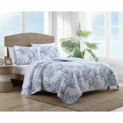 Wholesale 😉 Kayo 3-Piece Blue Floral Cotton King Quilt Set by Tommy Bahama 🥰