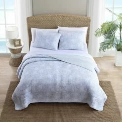 Promo ⌛ Makena 3-Piece Light Blue Floral Cotton Full/Queen Quilt Set by Tommy Bahama 🌟 -Harper Lane Sales tommy bahama bedding sets ushsa91168618 31 1000