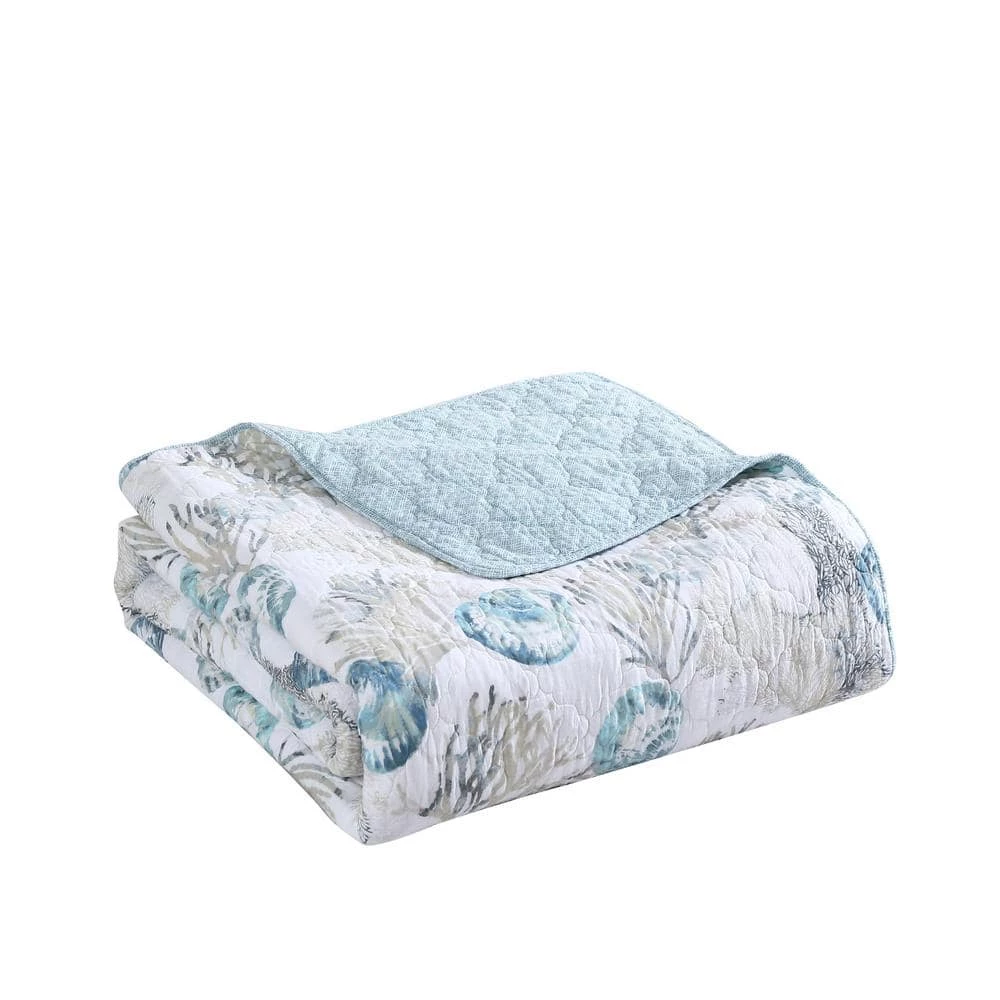 Outlet โ Freeport 3-Piece Blue Floral Cotton Full/Queen Quilt Set by Tommy Bahama ๐ 5 Outlet โ Freeport 3-Piece Blue Floral Cotton Full/Queen Quilt Set by Tommy Bahama ๐ - Image 5
