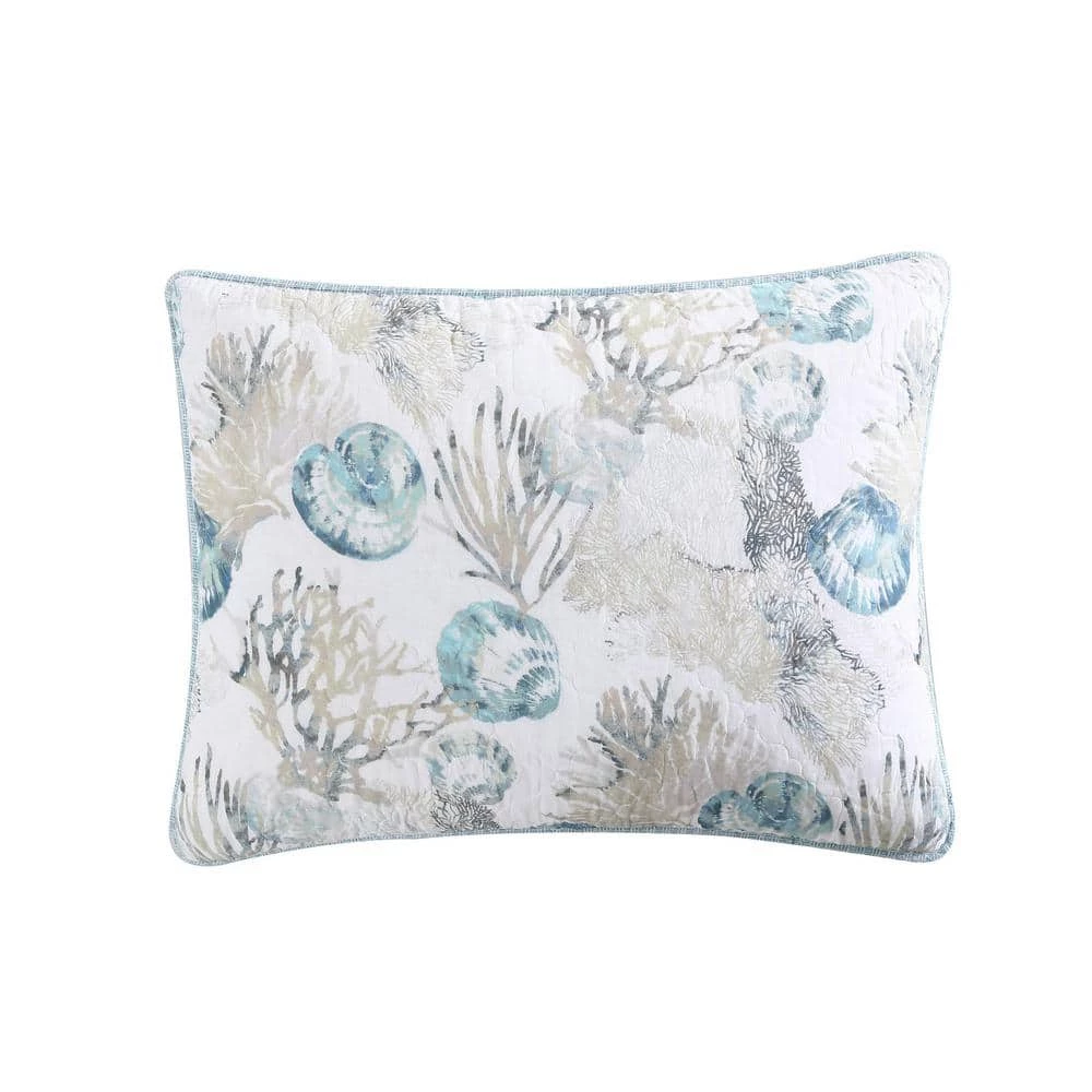 Outlet โ Freeport 3-Piece Blue Floral Cotton Full/Queen Quilt Set by Tommy Bahama ๐ 6 Outlet โ Freeport 3-Piece Blue Floral Cotton Full/Queen Quilt Set by Tommy Bahama ๐ - Image 6