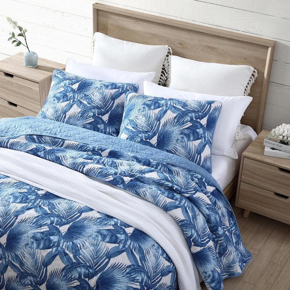 Top 10 ๐ Royal Palm 3-Piece Blue Floral Cotton Full/Queen Quilt Set by Tommy Bahama โ 3 Top 10 ๐ Royal Palm 3-Piece Blue Floral Cotton Full/Queen Quilt Set by Tommy Bahama โ - Image 3