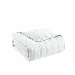 Outlet 🧨 Solid Hexagon Stitch 3-Piece White Cotton King Quilt Set by Tommy Bahama 🎉 -Harper Lane Sales tommy bahama bedding sets ushsa91185703 1f 1000