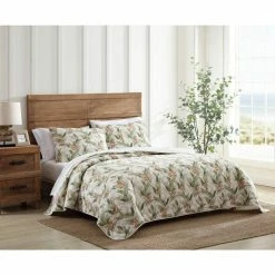 Buy ⌛ Hawaiian Royal 3-Piece Green Cotton Full/Queen Quilt Set by Tommy Bahama 😍