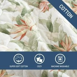 Buy ⌛ Hawaiian Royal 3-Piece Green Cotton Full/Queen Quilt Set by Tommy Bahama 😍 -Harper Lane Sales tommy bahama bedding sets ushsa91194213 fa 1000