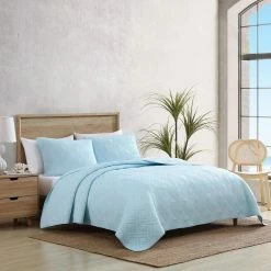 Hot Sale ๐ Solid Ocean Club Stitch 3-Piece Blue Cotton Full/Queen Quilt Set by Tommy Bahama ๐ 23 Hot Sale ๐ Solid Ocean Club Stitch 3-Piece Blue Cotton Full/Queen Quilt Set by Tommy Bahama ๐ -Harper Lane Sales tommy bahama bedding sets ushsa91209136 31 1000