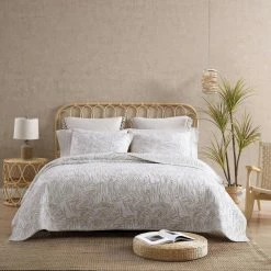 Top 10 😀 Palmday 3-Piece Beige Cotton Full/Queen Quilt Set by Tommy Bahama 🧨