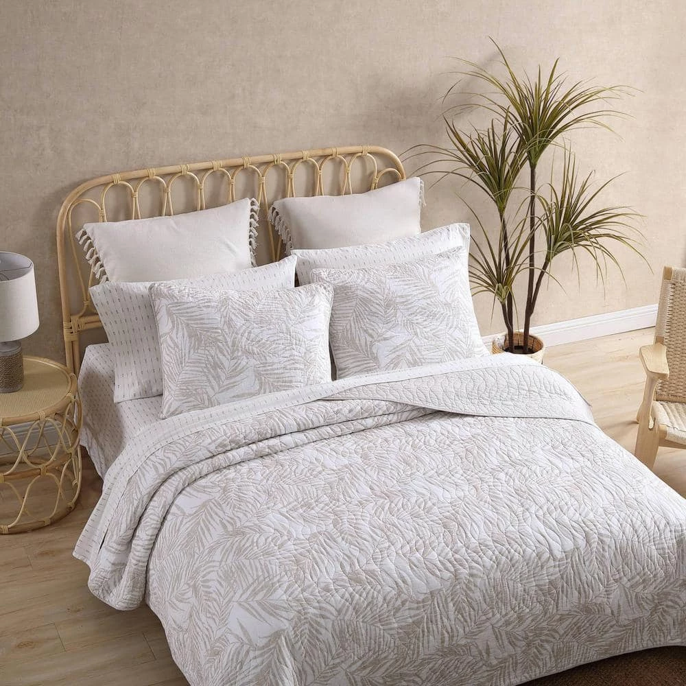 Top 10 ๐ Palmday 3-Piece Beige Cotton Full/Queen Quilt Set by Tommy Bahama ๐งจ 5 Top 10 ๐ Palmday 3-Piece Beige Cotton Full/Queen Quilt Set by Tommy Bahama ๐งจ - Image 5