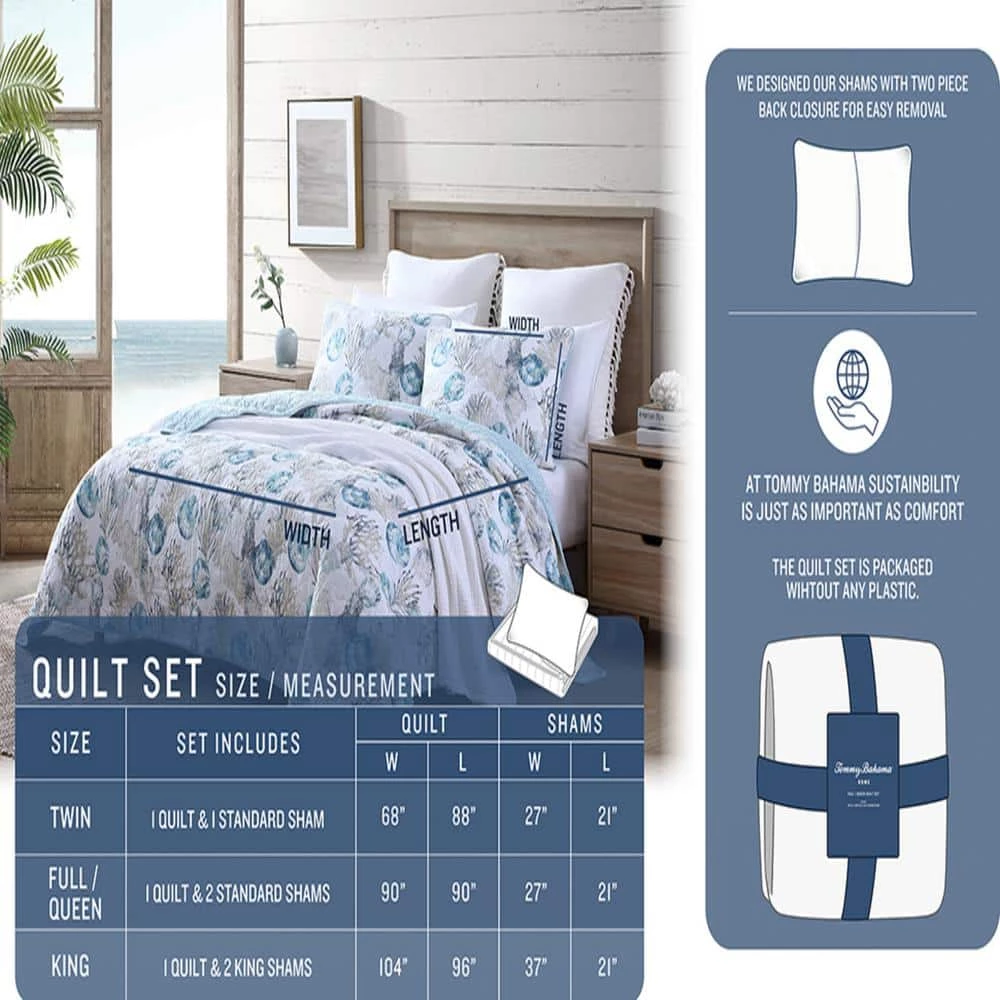 Top 10 ๐ Palmday 3-Piece Beige Cotton Full/Queen Quilt Set by Tommy Bahama ๐งจ 11 Top 10 ๐ Palmday 3-Piece Beige Cotton Full/Queen Quilt Set by Tommy Bahama ๐งจ - Image 11