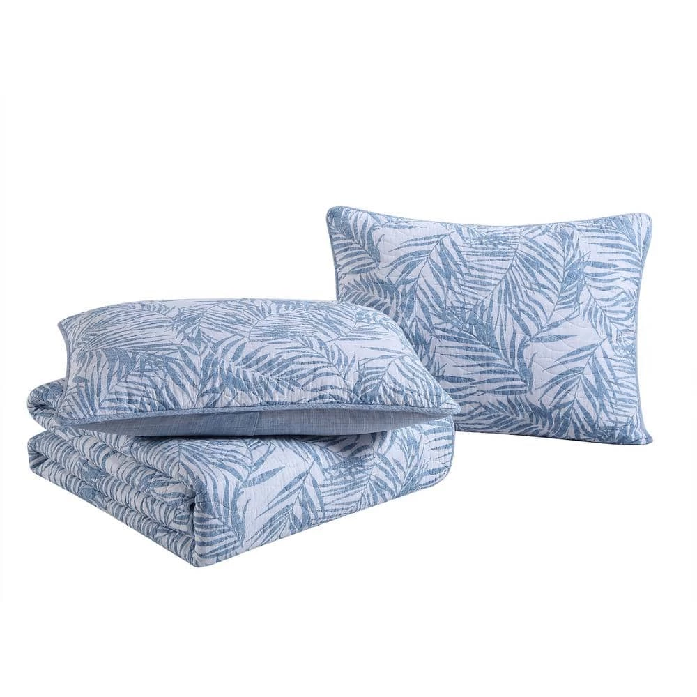 Outlet ๐ Palmday 3-Piece Blue Cotton King Quilt Set by Tommy Bahama ๐งจ 9 Outlet ๐ Palmday 3-Piece Blue Cotton King Quilt Set by Tommy Bahama ๐งจ - Image 9