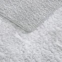 Hot Sale 🛒 Distressed Water Leaves 3-Piece Gray Cotton King Quilt Set by Tommy Bahama 👏 -Harper Lane Sales tommy bahama bedding sets ushsa91210305 1f 1000