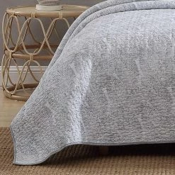 Hot Sale 🛒 Distressed Water Leaves 3-Piece Gray Cotton King Quilt Set by Tommy Bahama 👏 -Harper Lane Sales tommy bahama bedding sets ushsa91210305 4f 1000