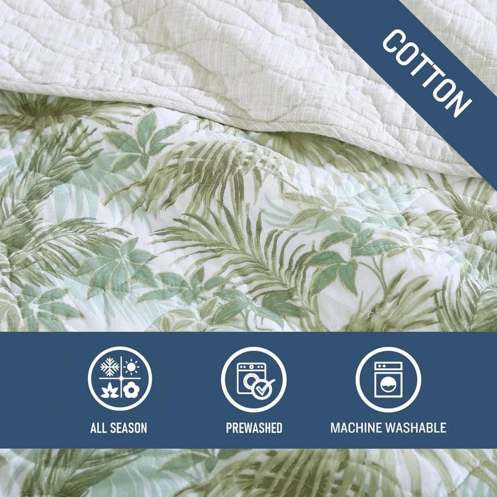 Best deal ๐ฅ Green Island 3-Piece Green Cotton Full/Queen Quilt Set by Tommy Bahama โ 8 Best deal ๐ฅ Green Island 3-Piece Green Cotton Full/Queen Quilt Set by Tommy Bahama โ - Image 8