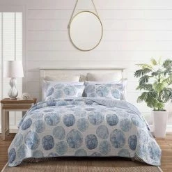 Top 10 🔔 Ocean Isle 3-Piece Blue Cotton King Quilt Set by Tommy Bahama 🛒