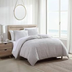 Promo 🎉 Textured Waffle 3-Piece Gray Cotton Queen Duvet Set by Tommy Bahama 🤩 -Harper Lane Sales tommy bahama bedding sets ushsfn1193824 31 1000
