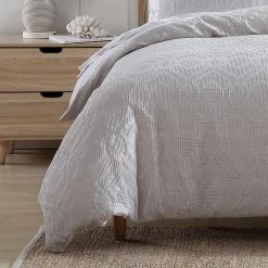 Promo 🎉 Textured Waffle 3-Piece Gray Cotton Queen Duvet Set by Tommy Bahama 🤩 -Harper Lane Sales tommy bahama bedding sets ushsfn1193824 44 1000