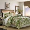 Coupon 😍 Palmiers 3-Piece Green Floral Cotton Full/Queen Duvet Cover Set by Tommy Bahama 💯
