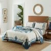 Buy ✔️ Aloha Pineapple 1-Piece Blue Floral Full/Queen Cotton Quilt by Tommy Bahama 🛒