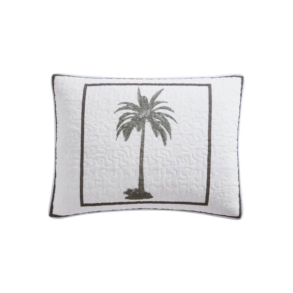 Hot Sale ๐ Palm Island 1-Piece Gray Cotton King Sham by Tommy Bahama ๐คฉ 1 Hot Sale ๐ Palm Island 1-Piece Gray Cotton King Sham by Tommy Bahama ๐คฉ