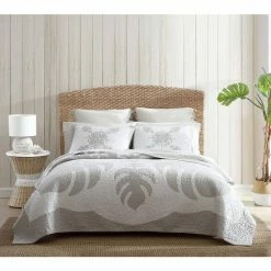 Brand new ✔️ Molokai 1-Piece Gray Cotton King Quilt by Tommy Bahama ✨ -Harper Lane Sales tommy bahama quilts ushsgr1194139 31 1000