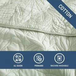 Best reviews of 😉 Solid Costa Sera Stitch 1-Piece Green Cotton King Quilt by Tommy Bahama 👍 -Harper Lane Sales tommy bahama quilts ushsgr1209105 44 1000