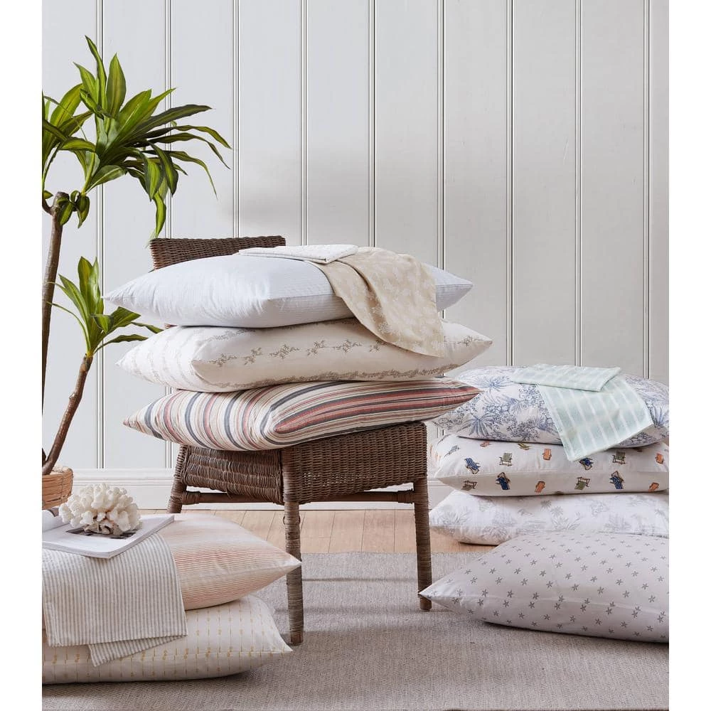 Brand new 🧨 Pineapple Pinstripe 4-Piece Green Cotton King Sheet Set by Tommy Bahama ❤️ 2 Brand new 🧨 Pineapple Pinstripe 4-Piece Green Cotton King Sheet Set by Tommy Bahama ❤️ - Image 2