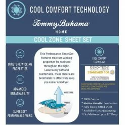 Discount 😍 Cool Zone 4-Piece Gray Solid Cotton King Sheet Set by Tommy Bahama 🥰 -Harper Lane Sales tommy bahama sheet sets ushsa01127391 4f 1000