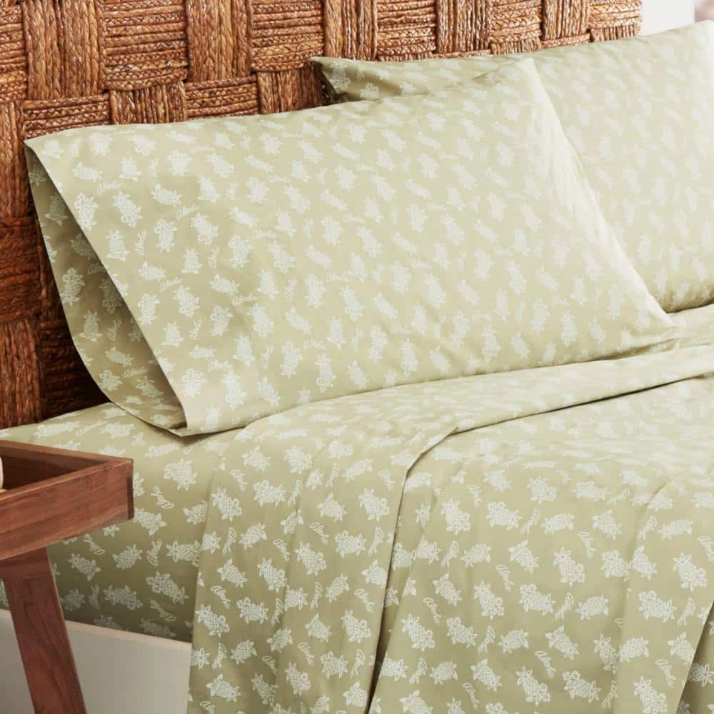 Coupon ๐ Aloha Pineapple 4-Piece Green Botanical Cotton King Sheet Set by Tommy Bahama ๐ 3 Coupon ๐ Aloha Pineapple 4-Piece Green Botanical Cotton King Sheet Set by Tommy Bahama ๐ - Image 3