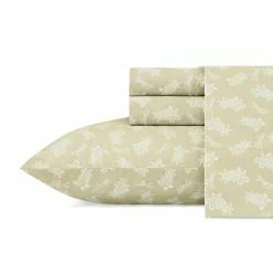 Coupon 😀 Aloha Pineapple 4-Piece Green Botanical Cotton King Sheet Set by Tommy Bahama 🔔