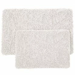 Best deal ๐ Shag White 21 in. x 32 in. Memory Foam 2-Piece Bath Mat Set by Lavish Home ๐