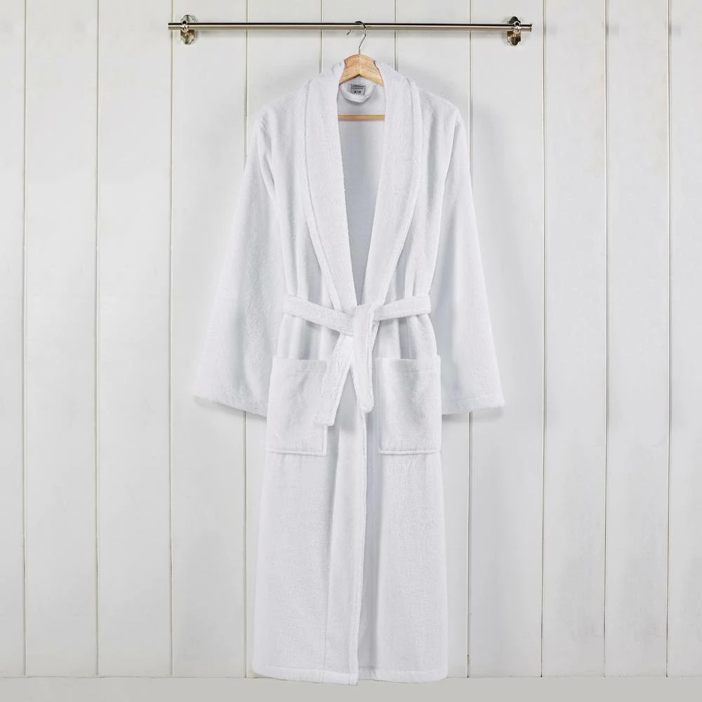 Buy ❤️ 100 % USA Cotton Classic Bathrobe with Shawl Collar White Small/Medium by MODERN THREADS ⭐ 2 Buy ❤️ 100 % USA Cotton Classic Bathrobe with Shawl Collar White Small/Medium by MODERN THREADS ⭐ - Image 2