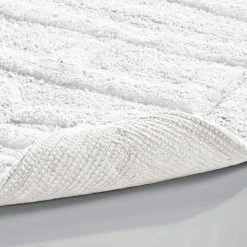 Wholesale 💯 2-Pack "Relax" White 21 in. x 34 in. 100% Cotton Bath Mat by MODERN THREADS 🔥 -Harper Lane Sales white modern threads bathroom rugs bath mats 5btrx2pe wht st 4f 1000