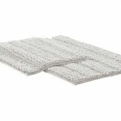 Promo 💯 2-Pack Chenille Noodle 21x34 inch bath mat with non-slip White by MODERN THREADS ⭐