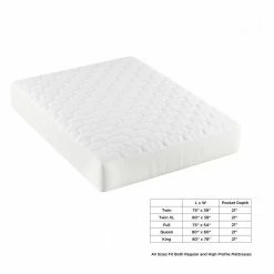 Budget 😍 Cotton Padded Twin XL Mattress Cover by Lavish Home ⌛ -Harper Lane Sales whites lavish home mattress covers protectors hw8804005 1f 1000