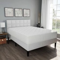 Budget 😍 Cotton Padded Twin XL Mattress Cover by Lavish Home ⌛ -Harper Lane Sales whites lavish home mattress covers protectors hw8804005 31 1000